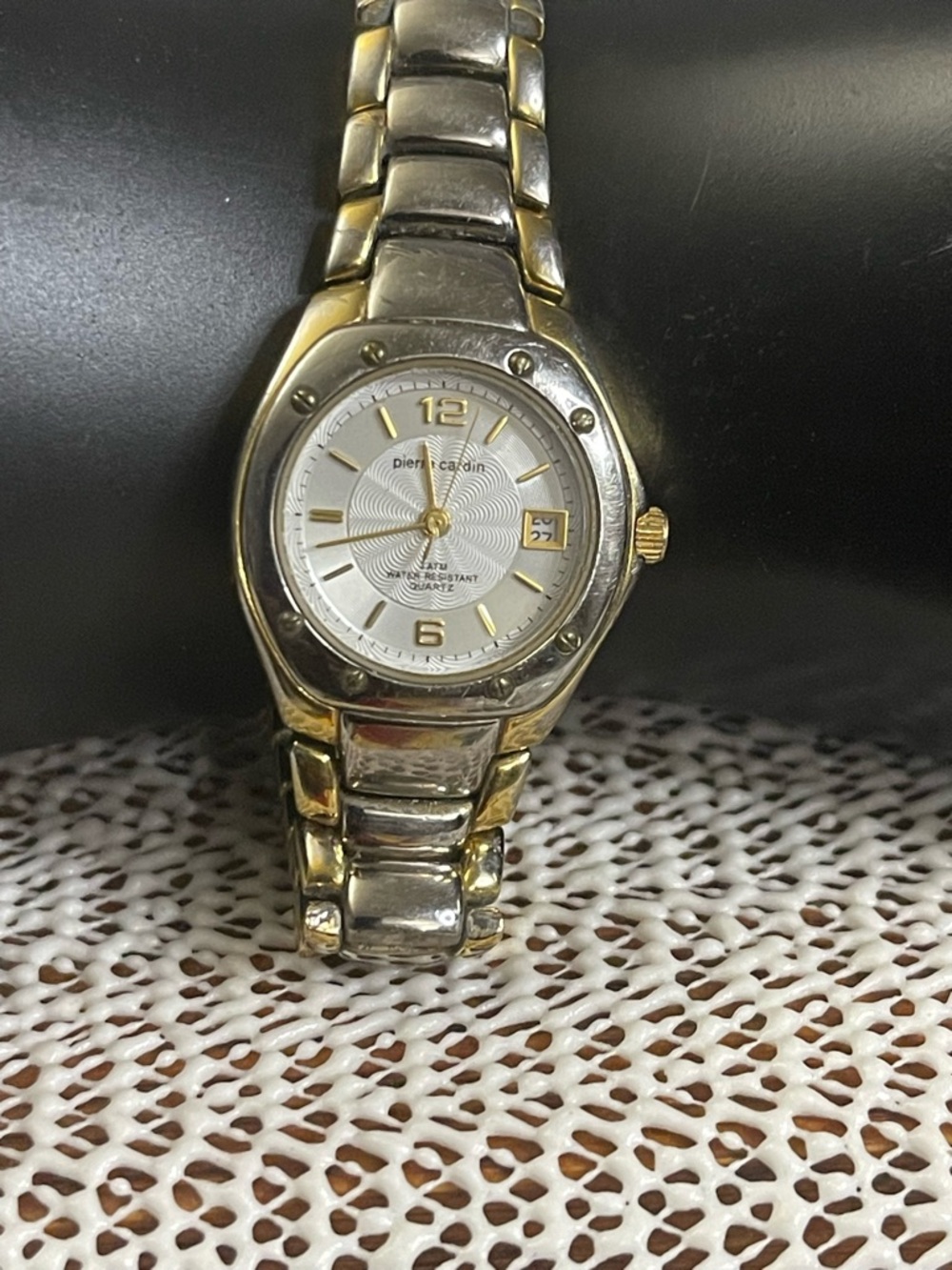 Pierre Cardin Two-Tone Silver and Gold Bracelet Watch, needs a battery so 7.5